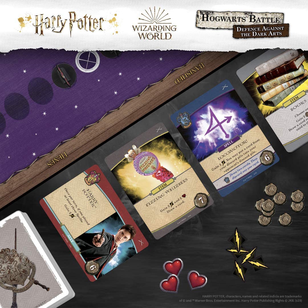 USAopoly – Harry Potter: Hogwarts Battle – Verteidigung gegen die dunklen Künste – Brettspiel