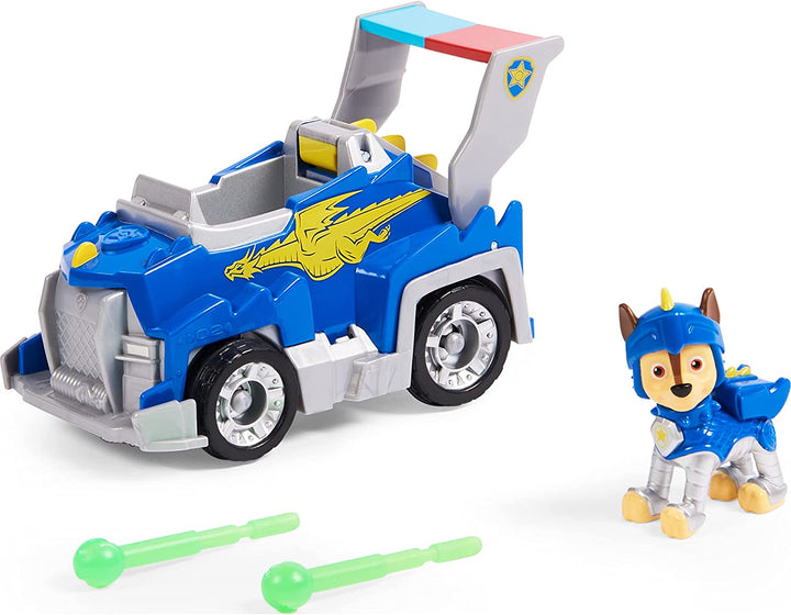 Paw Patrol 6063584, Rescue Knights Chase Verwandlungsauto mit Actionfigur zum Sammeln