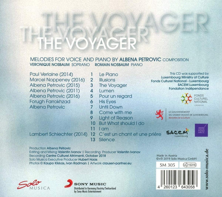 Petrovic: The Voyager [Veronique Nosbaum; Romain Nosbaum] [Solo Musica: SM305] [Audio CD]