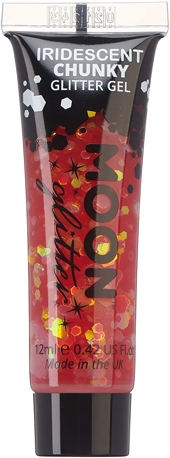Gel de brillo iridiscente grueso para rostro y cuerpo de Moon Glitter-Cherry