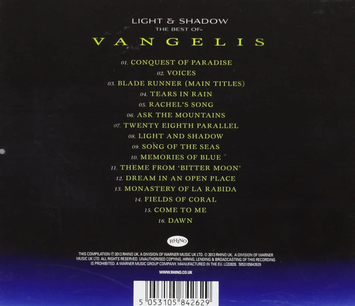 Vangelis  - Light and Shadow: The Best of Vangelis [Audio CD]