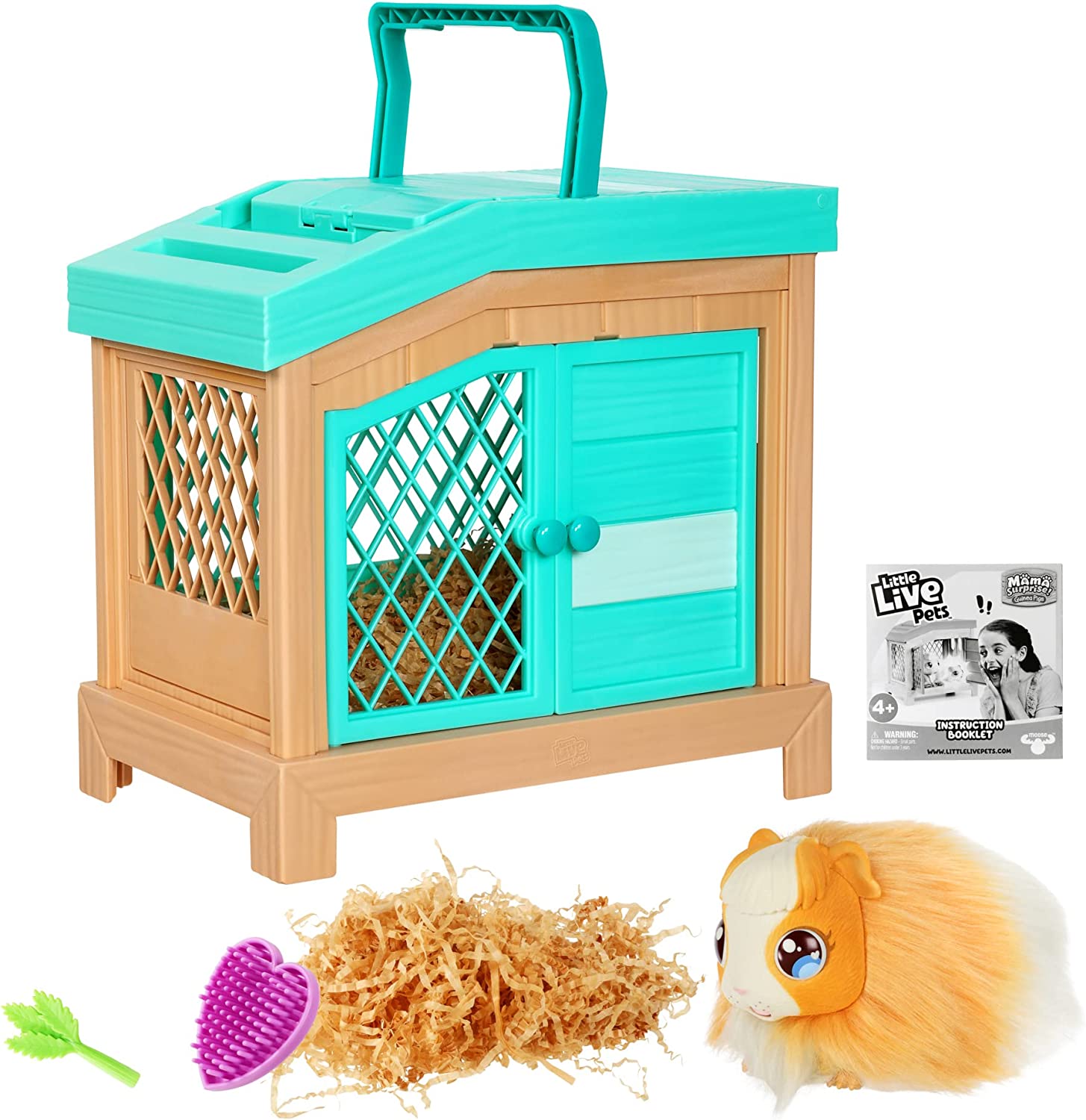 Little Live Pets Mama Surprise Bunny Interaktives Spielset – Elektronisches Plüschtier mit Stall für Kinder von 4–12