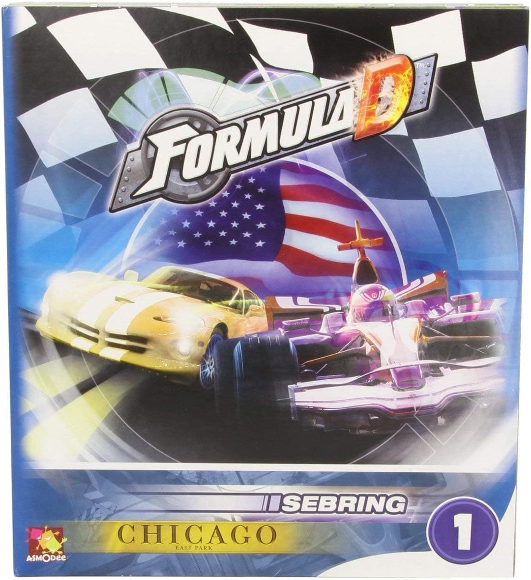 Asmodee ASMFDC1IC Formel D: Erweiterung Sebring &amp; Chicago, gemischte Farben