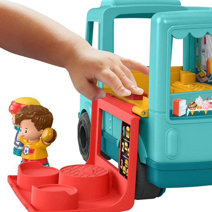 Fisher-Price GYF65 Little People Serve It Up Burger Truck, Mehrfarbig, 17,8 cm*2