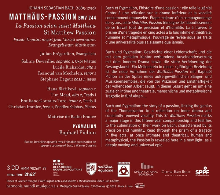 J. S. Bach: Matthäus-Passion, Bwv244 [Audio CD]