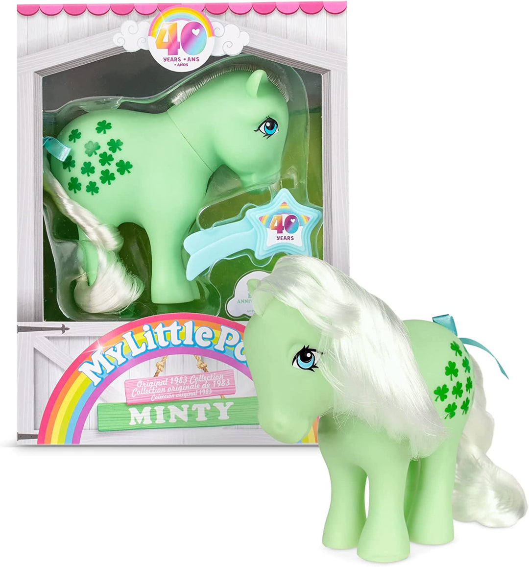 My Little Pony 35325 Minty Classic Pony, Retro-Pferdegeschenke für Mädchen und Jungen, C