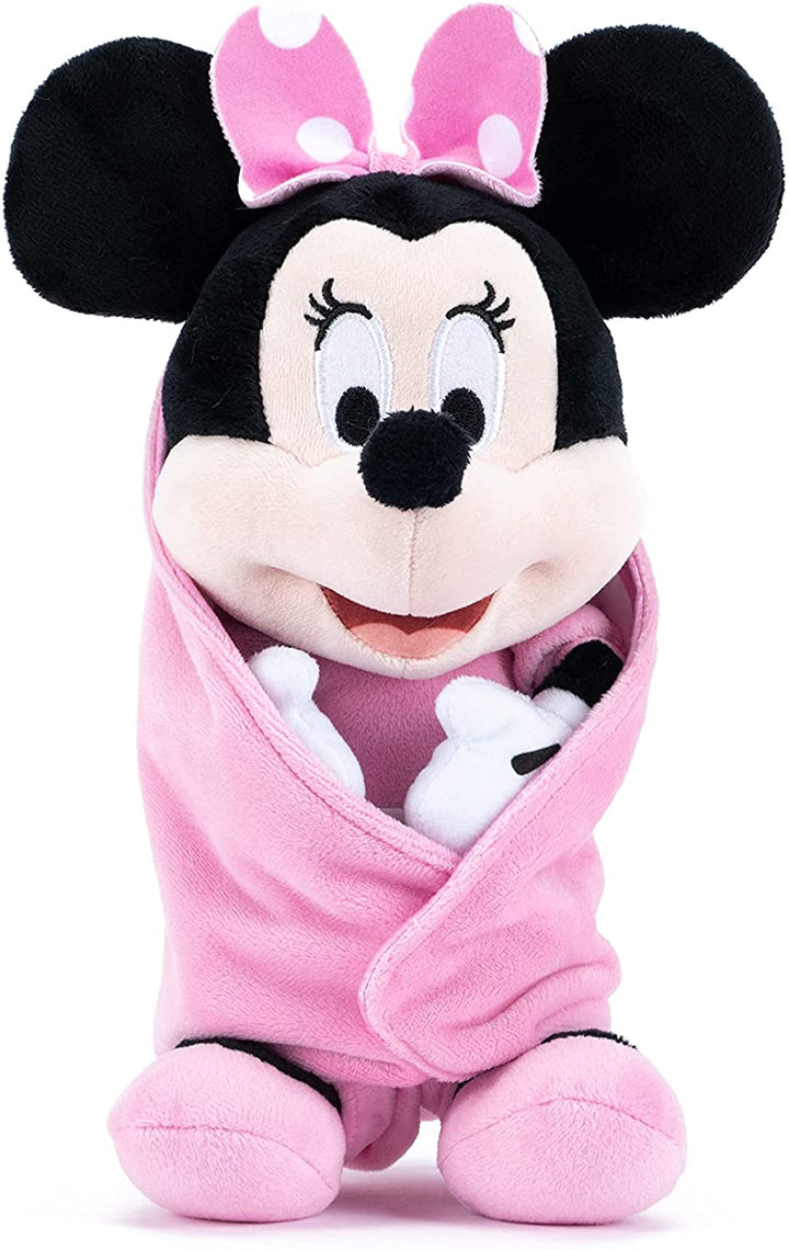 Simba Toys - Minnie plush 25 cm with extra soft blanket, 100% official license,