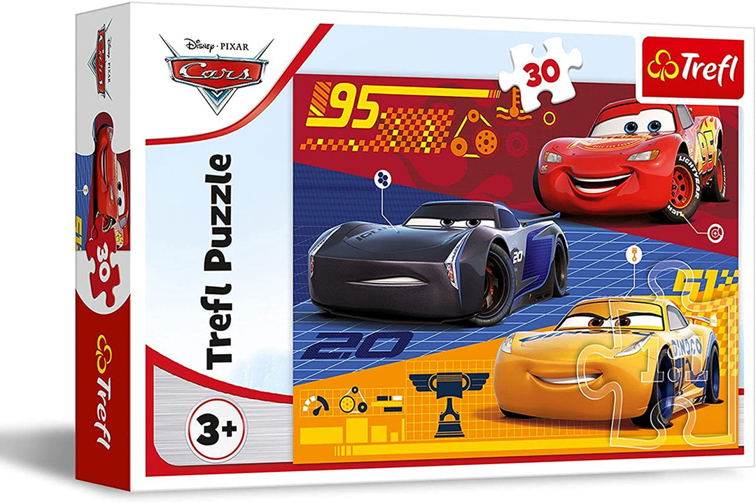 Trefl 916 18274 EA 30pcs Disney Cars, red