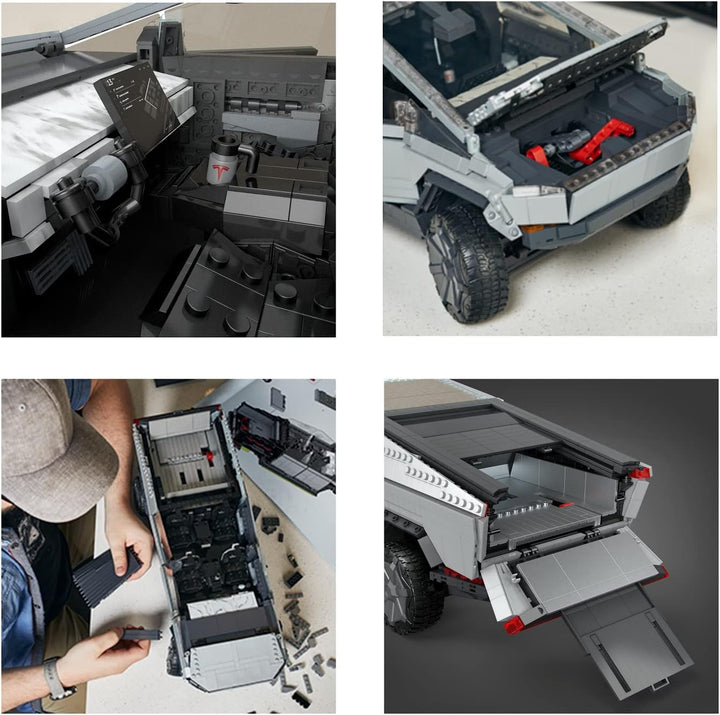 MEGA Tesla-Fahrzeugbauspielzeug für Erwachsene, Cybertruck-Sammler-Truck mit 3283 Teilen und Zubehör, GWW84