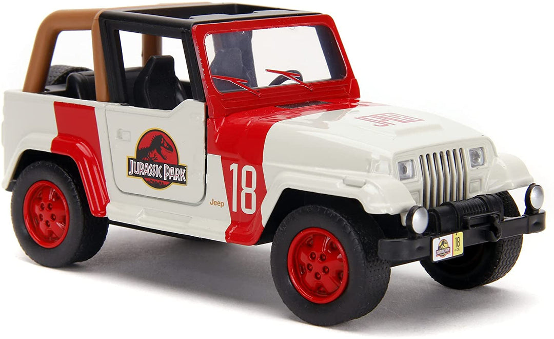 Jada 253252019 World Jurassic Park Wrangler 1:32 Scale DIE-CAST Replica in CDU, Multicoloured