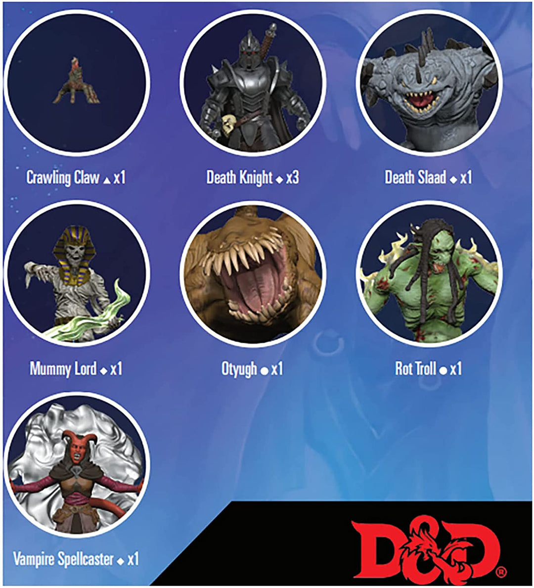 WizKids D&amp;D Idols of The Realms: Boneyard: 2D Set 1 – Verschiedene Acryl-Miniaturen