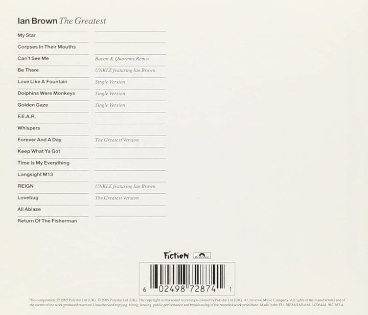 Ian Brown - The Greatest [Audio CD]