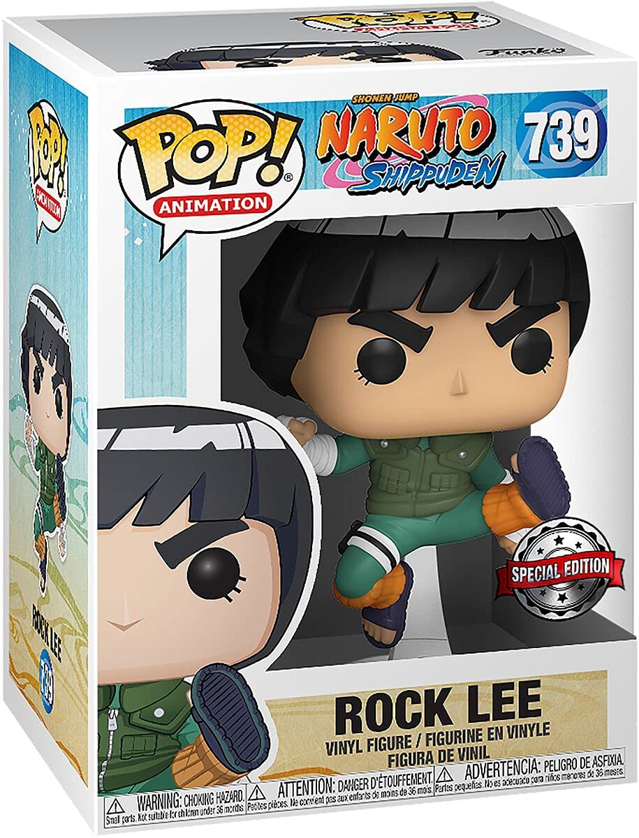 ¡Funko exclusivo de Naruto Shippuden Rock Lee 47578 Pop! Vinilo n. ° 739