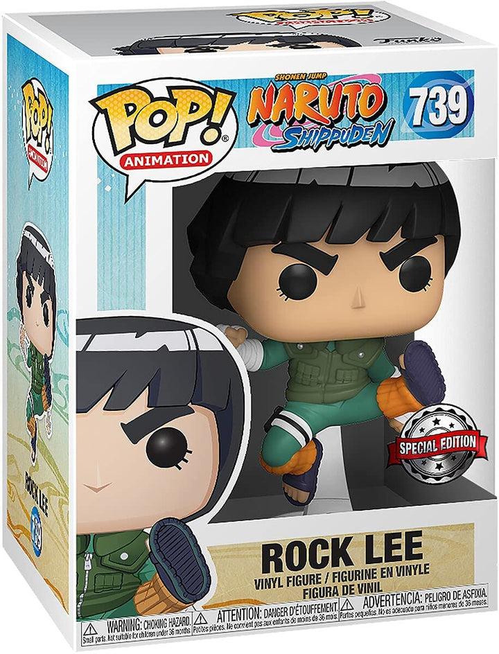 ¡Funko exclusivo de Naruto Shippuden Rock Lee 47578 Pop! Vinilo n. ° 739