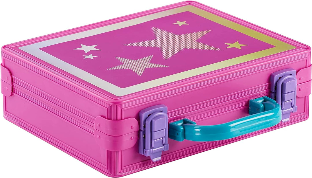 Shimmer and Sparkle 17362 Shimmer N Sparkle Light up Beauty Pink case for Children with Hollywood Style Lights Real Washable Make up for Kids