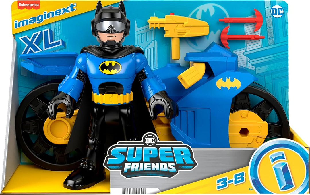 Imaginext DC Super Friends Batcycle and Batman Action Figure XL