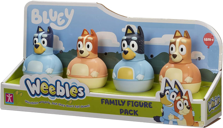 Character Options 07717 Four Pack, Weebles Wobble, Preschool Figures, Bluey Toys