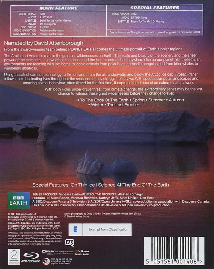 Frozen Planet - Documentary [Blu-Ray]