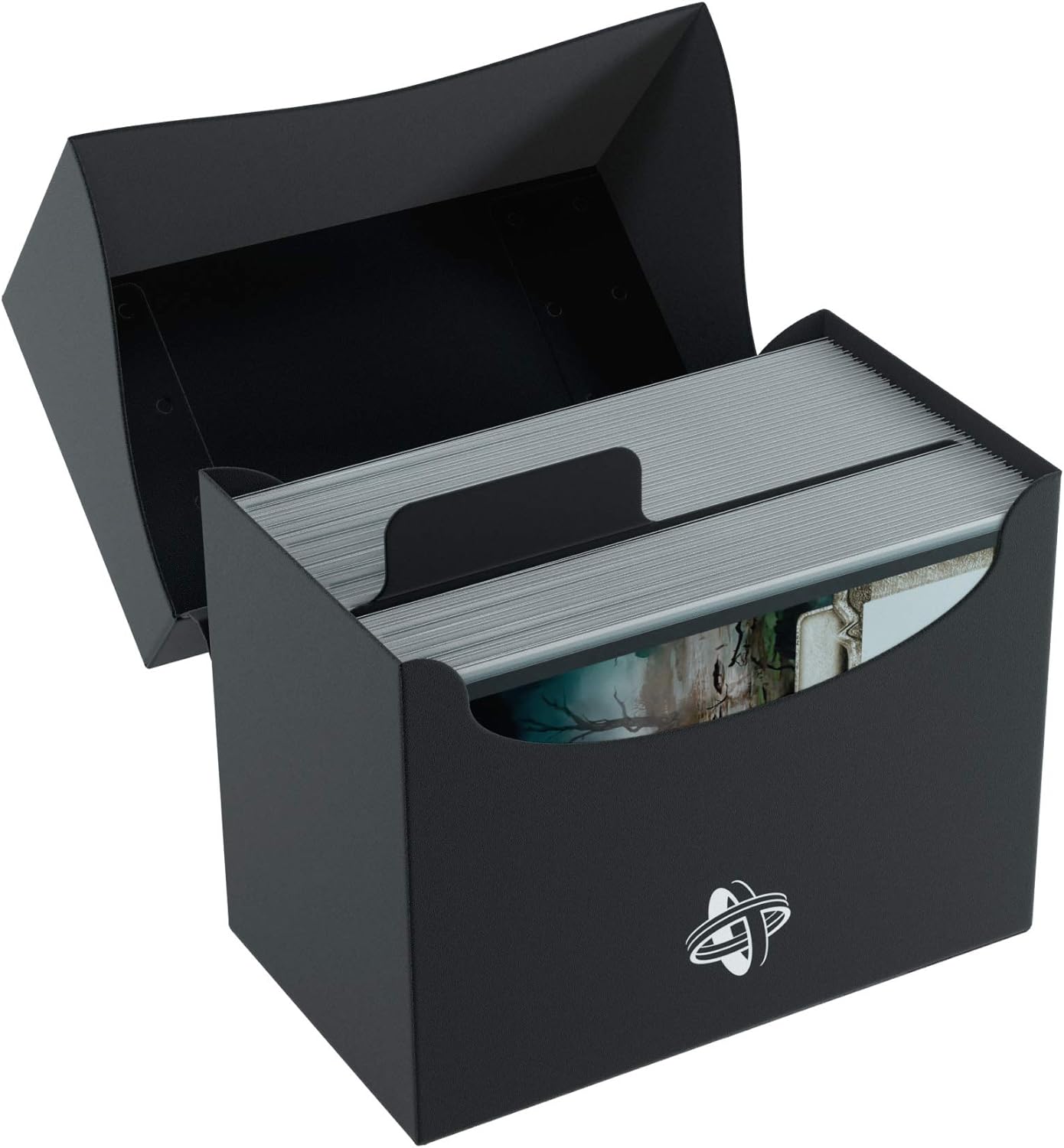 Gamegenic 80-Karten-Seitenhalter – Schwarz, für 80 doppelseitig gesleevte Karten, seitlich zu ladende Deckbox mit Cobra Neck-Technologie 5
