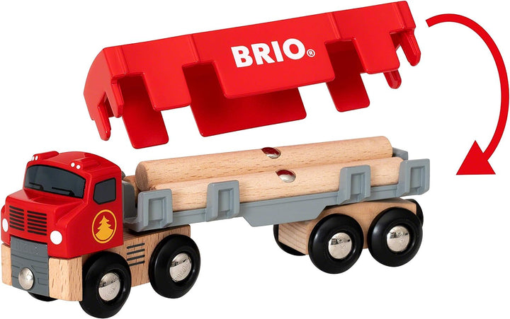 BRIO World Lumber Truck Toy Vehicle for Kids Age 3 Years Up