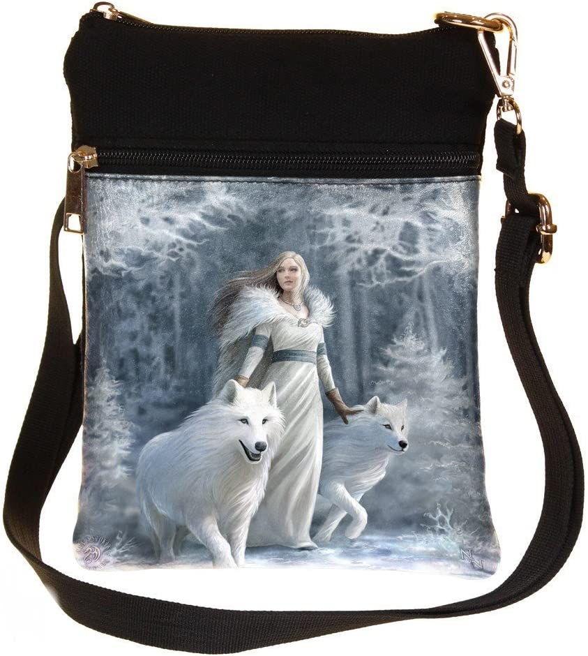 Nemesis Now B1850E5 Winter Guardians Anne Stokes Shoulder Bag 23cm White, PU and