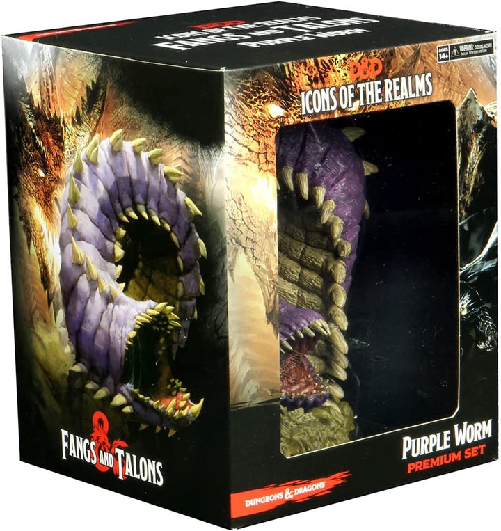 Wiz Kids | D&amp;D Icons of the Realms Miniaturen: Fangs and Talons – Purple Worm Premium Set