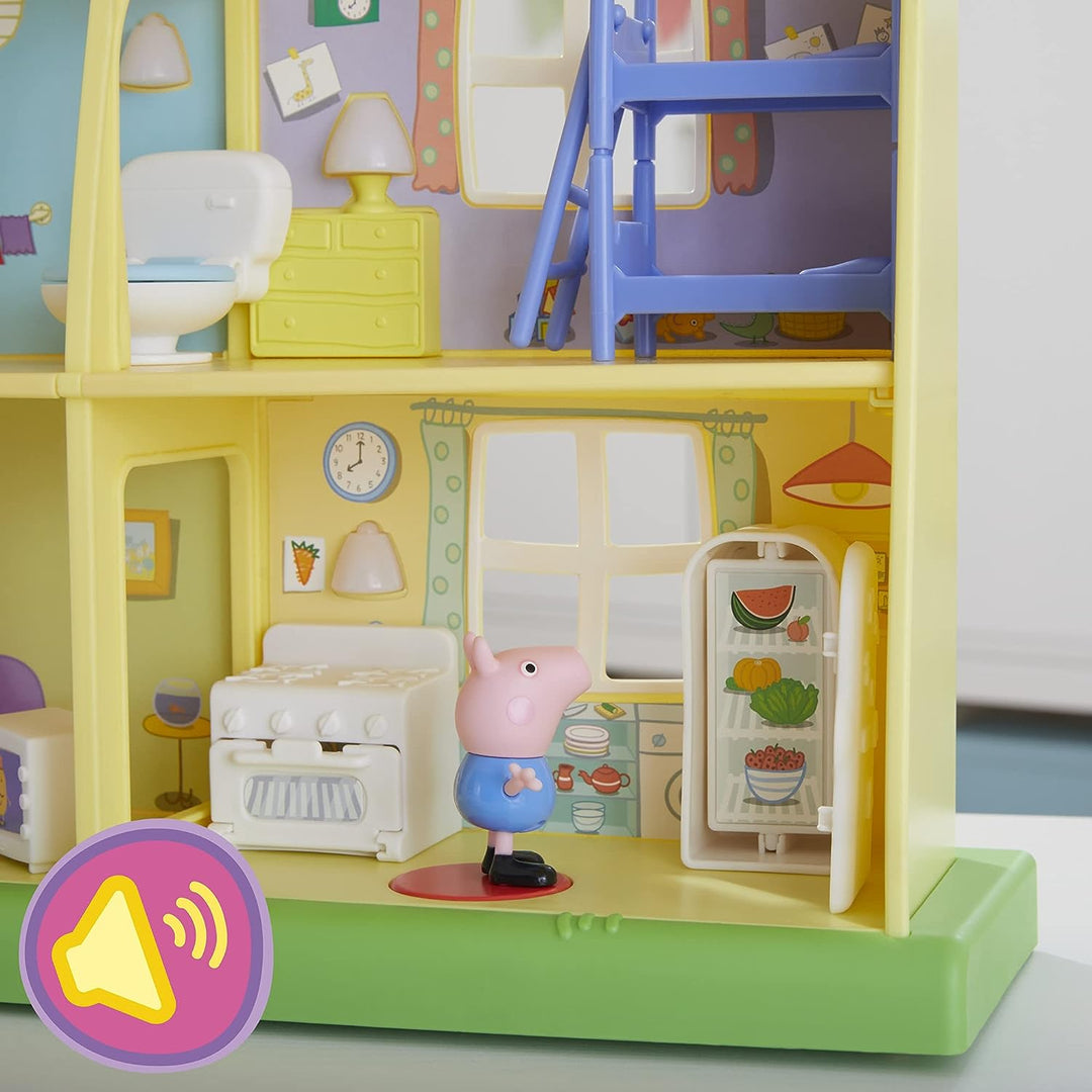 Peppa Pig Peppa's Adventures Peppa's Playtime to Bedtime House, Vorschulspielzeug, Sprache, Licht und Geräusche, ab 3 Jahren