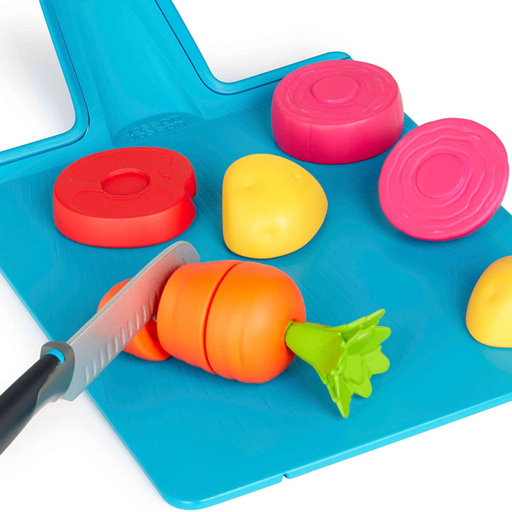 Casdon 75152 Joseph Chop2Pot | Super sicheres Spielzeug-Schneidebrett-Set für Kinder ab 3 Jahren | Enthält zerkleinerbares Spielfutter