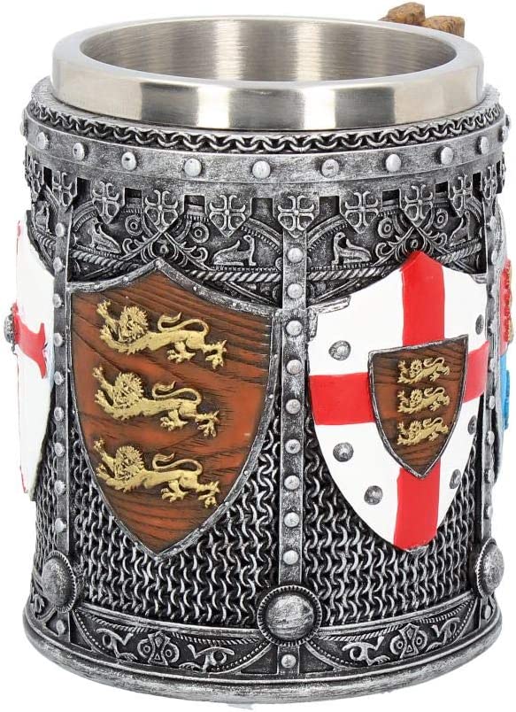 Nemesis Now B2405G6 English Tankard Mug 17.5cm Silver