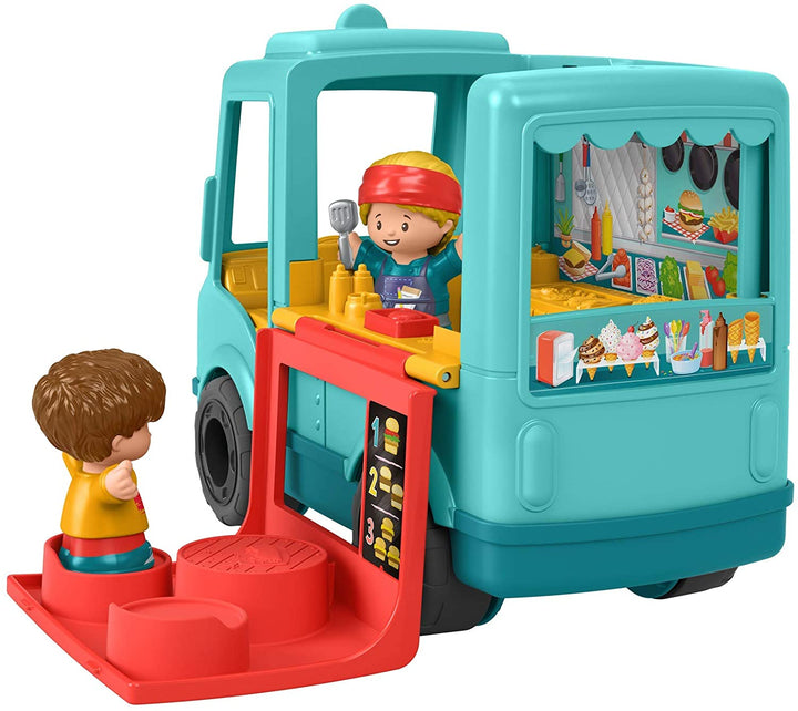 Fisher-Price GYF65 Little People Serve It Up Burger Truck, Mehrfarbig, 17,8 cm*2