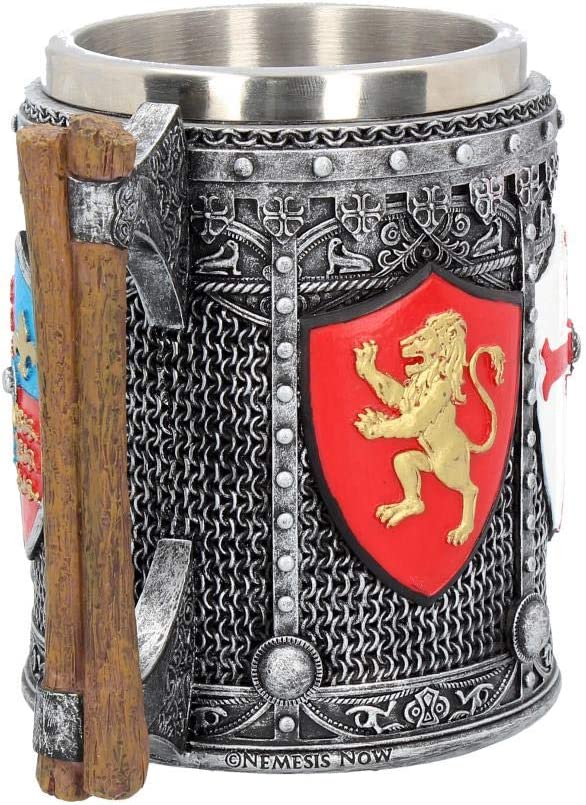 Nemesis Now B2405G6 English Tankard Mug 17.5cm Silver