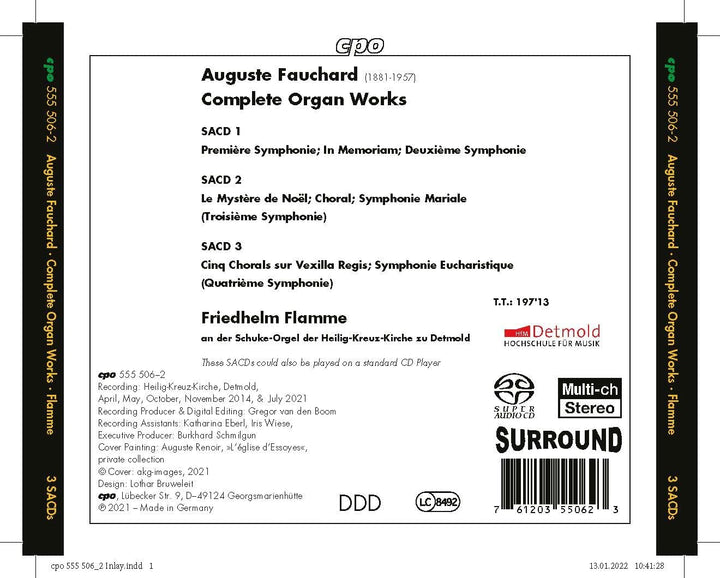 Fauchard: Complete Organ Works [Friedhelm Flamme ] [Cpo: 555506-2] [Audio CD]