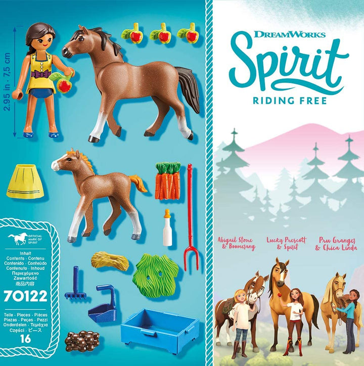 Playmobil 70122 Dream Works Spirit Pru con caballo y potro