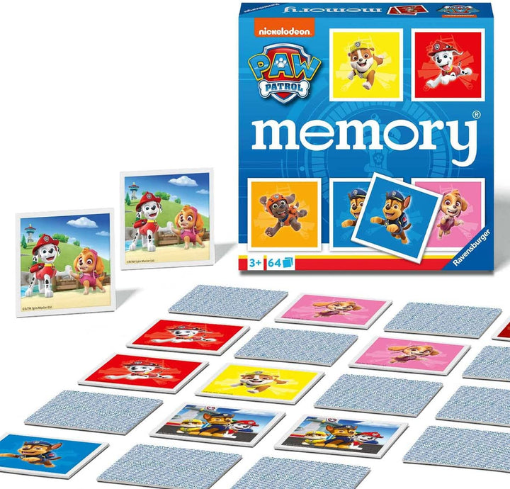 Ravensburger Paw Patrol Memory-Spiel – passende Bilder-Schnapppaare für Kinder ab 3 Jahren