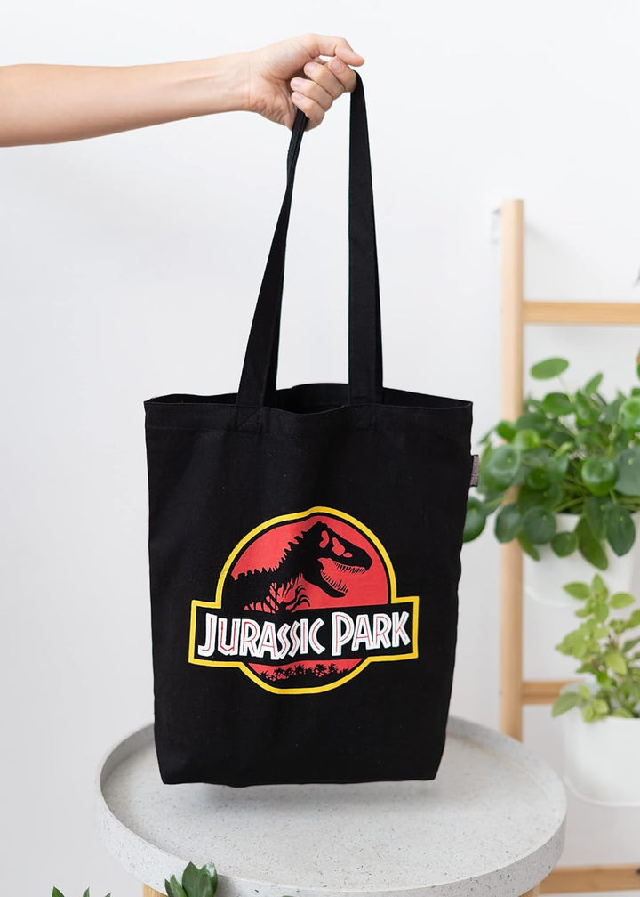 Official Jurassic Park Cotton Tote Bag - Cotton Shopping Bag - 14x15x4 inches |