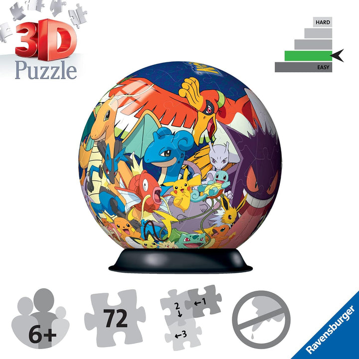 Ravensburger Pokemon 3D-Puzzleball für Kinder ab 6 Jahren – 72 Teile