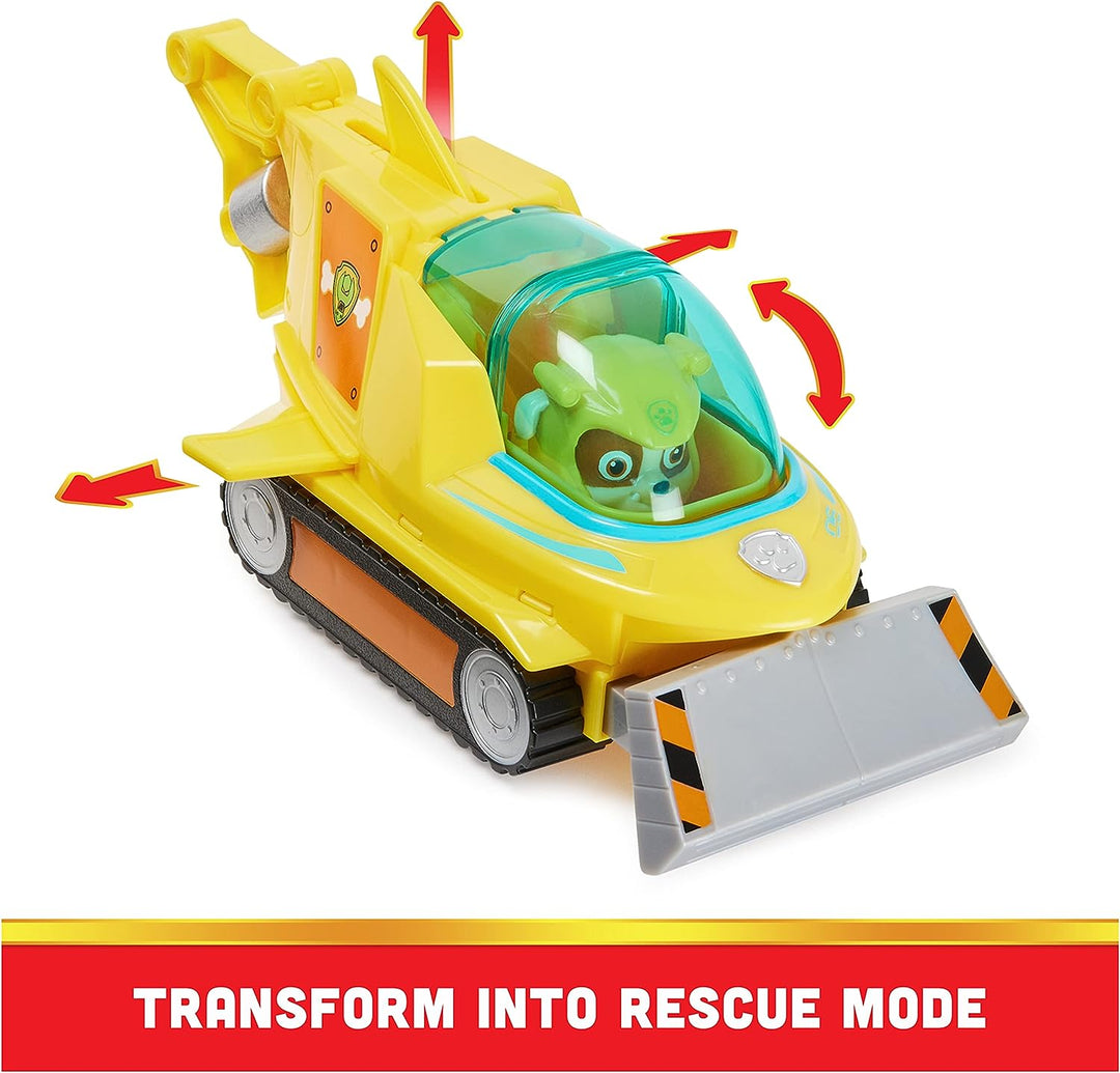 Paw Patrol Aqua Pups Rubble Transforming Hammerhead Shark Vehicle with Collectible Action Figure