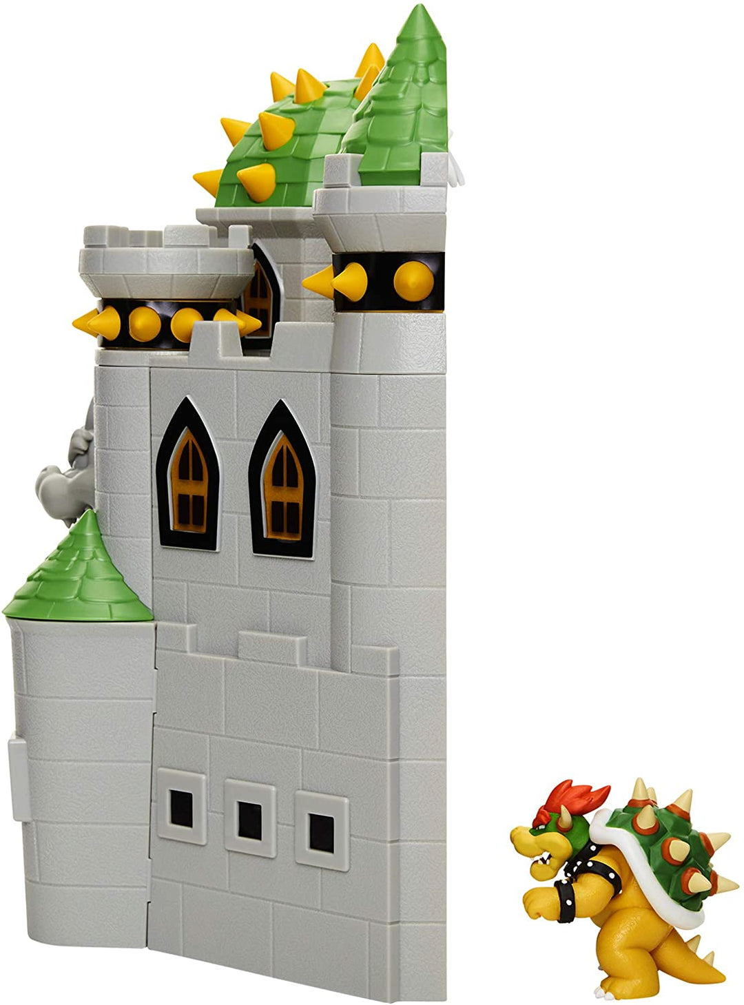 Nintendo Bowser's Castle Super Mario Deluxe Bowser's Castle-Spielset mit 2,5" exklusiver beweglicher Bowser-Actionfigur, interaktives Spielset mit authentischen In-Game-Sounds