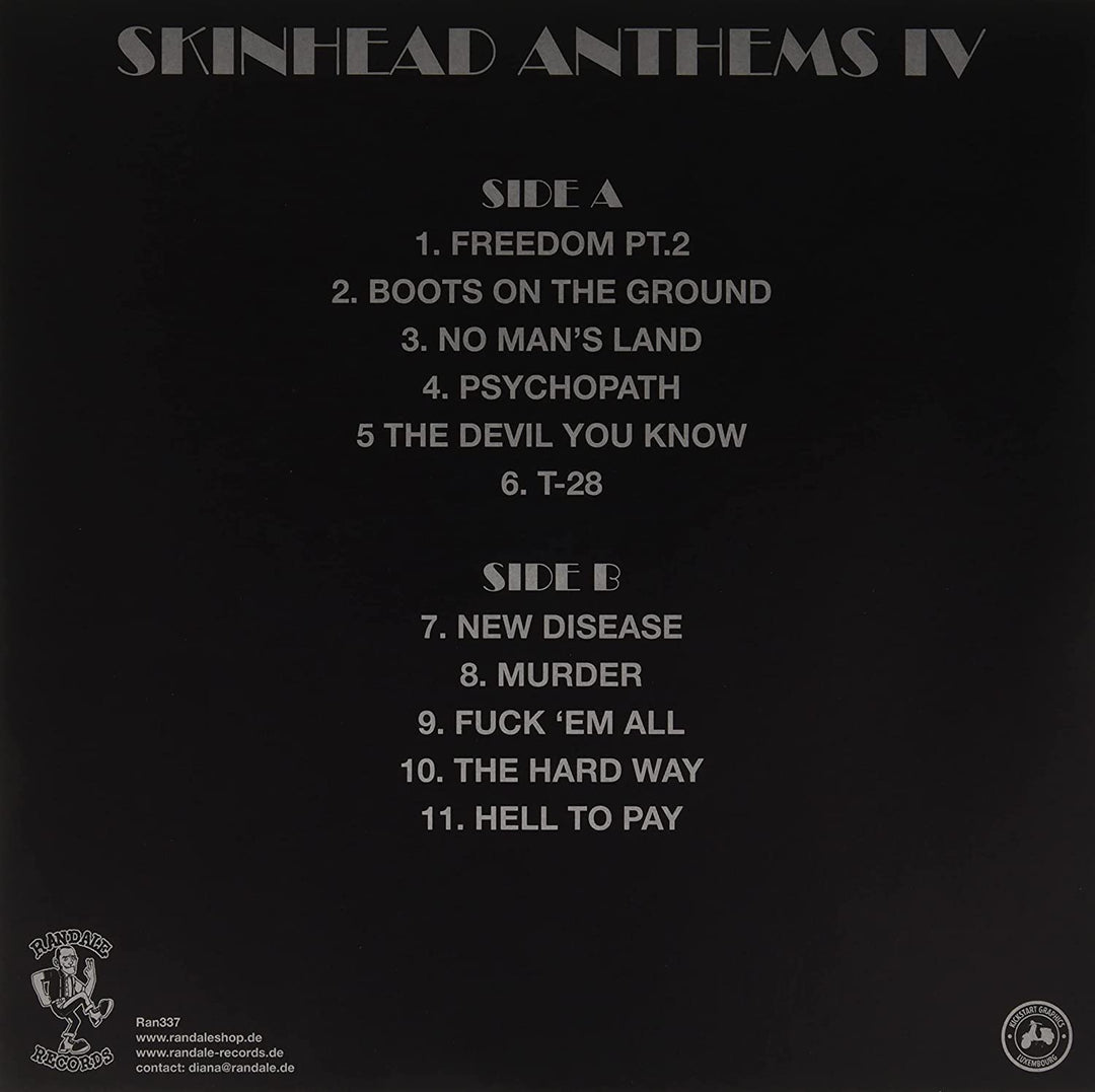 Skinhead Anthems IV [Audio CD]