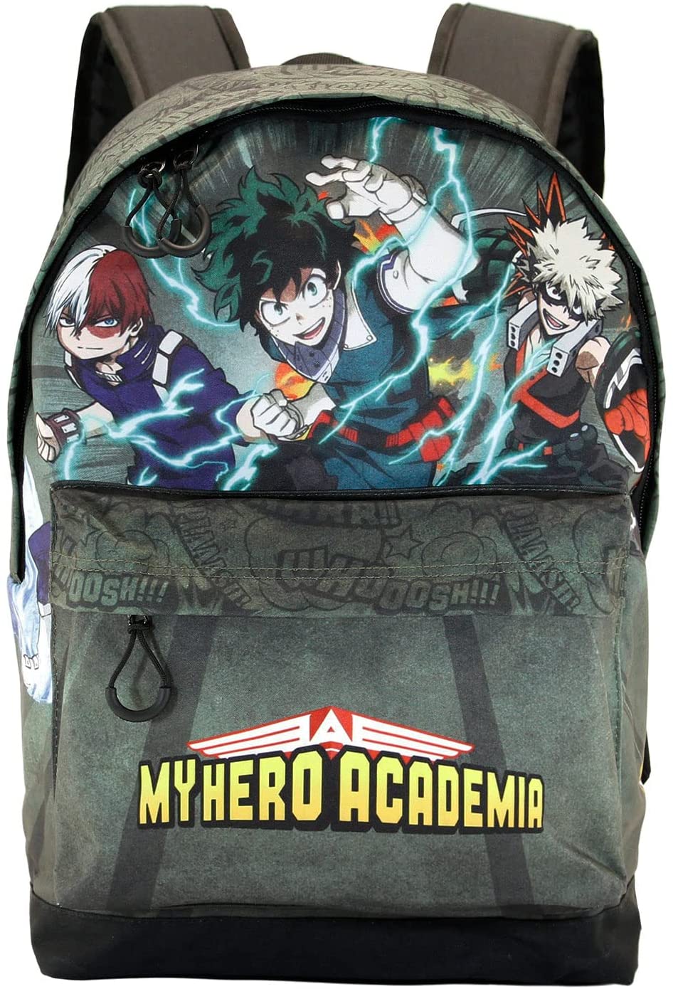 My Hero Academia Battle-Fan HS Backpack, Military Green