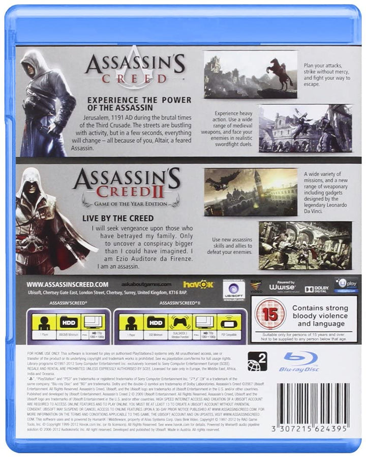 Assassin's Creed Double Pack (Includes Assassin's Creed + Assassin's Creed II GOTY Edition) PS3
