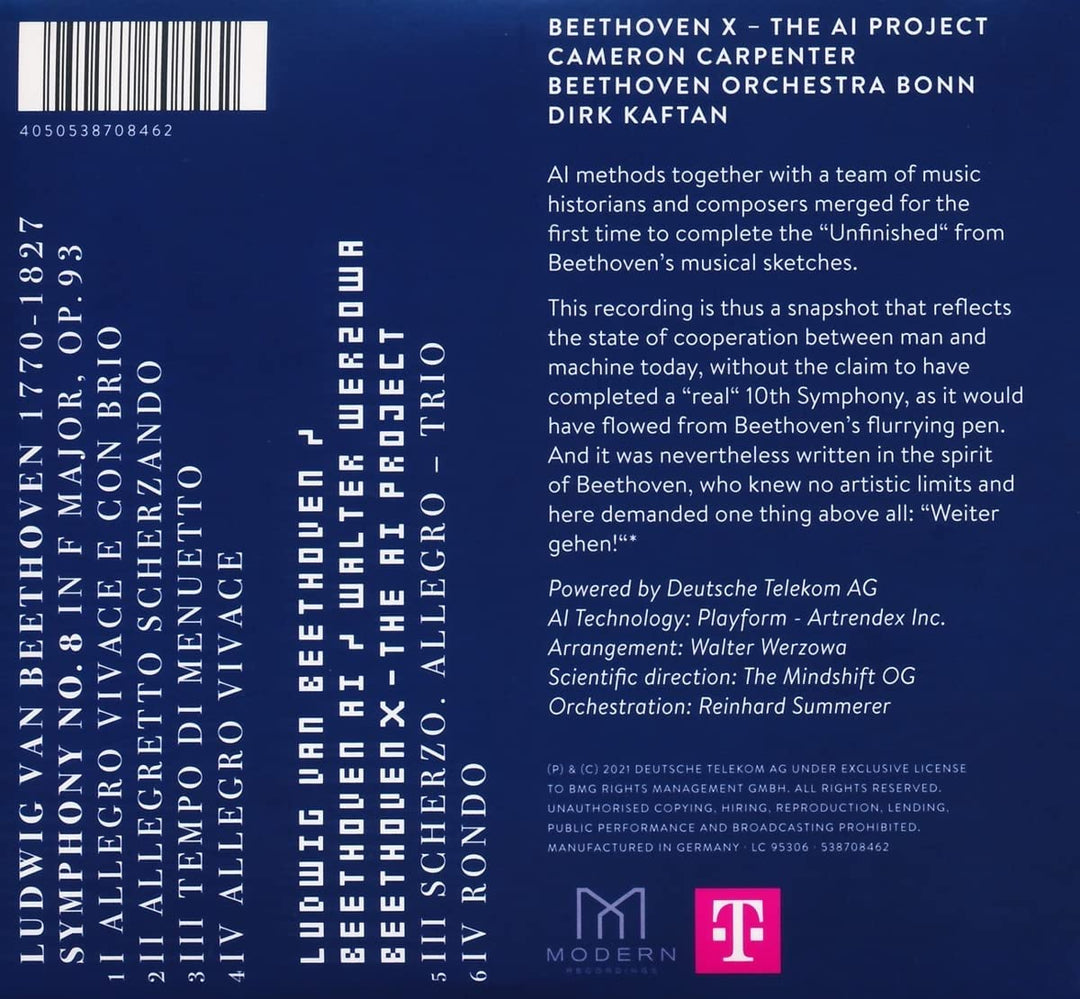 Beethoven Orchestra Bonn &amp; Dirk Kaftan &amp; Walter Werzowa - Beethoven X - The AI ​​Project [Audio CD]