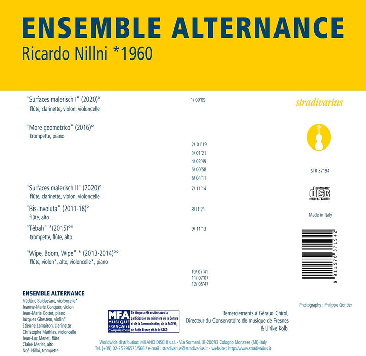 Nillni: Surface [Ensemble Alternance] [Stradivarius: STR37194] [Audio CD]