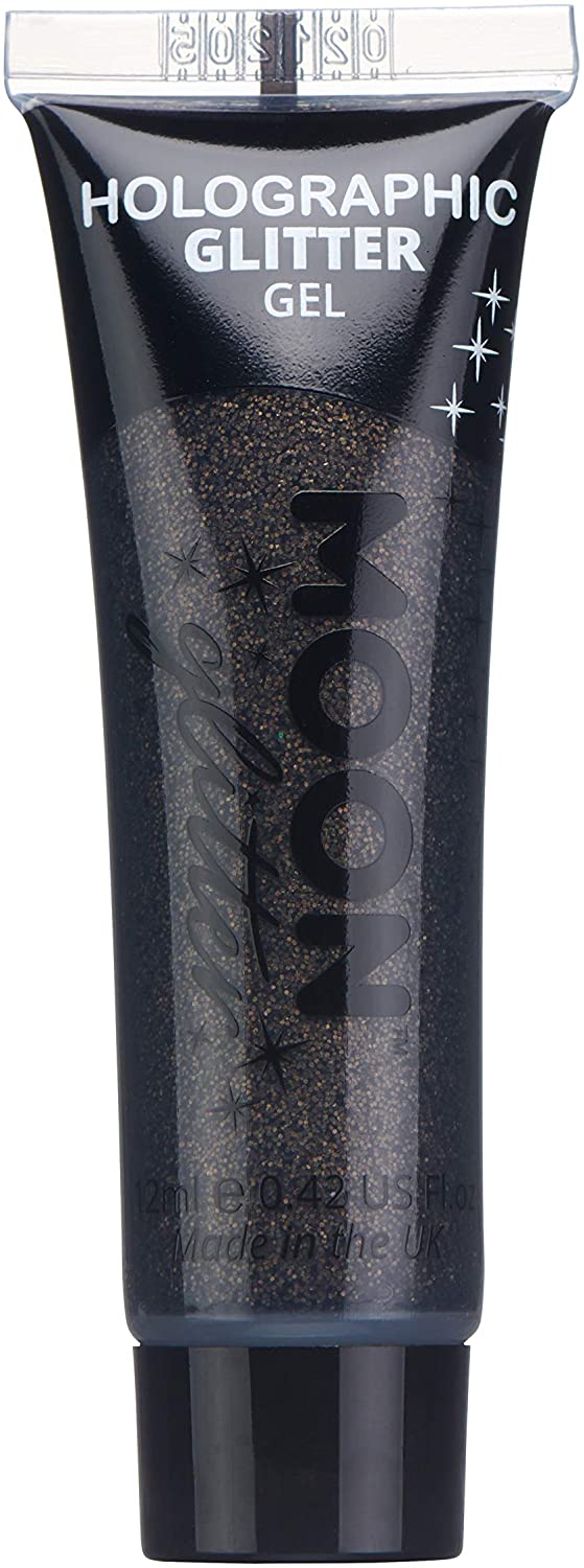 Gel olografico con glitter per viso e corpo di Moon Glitter-Black