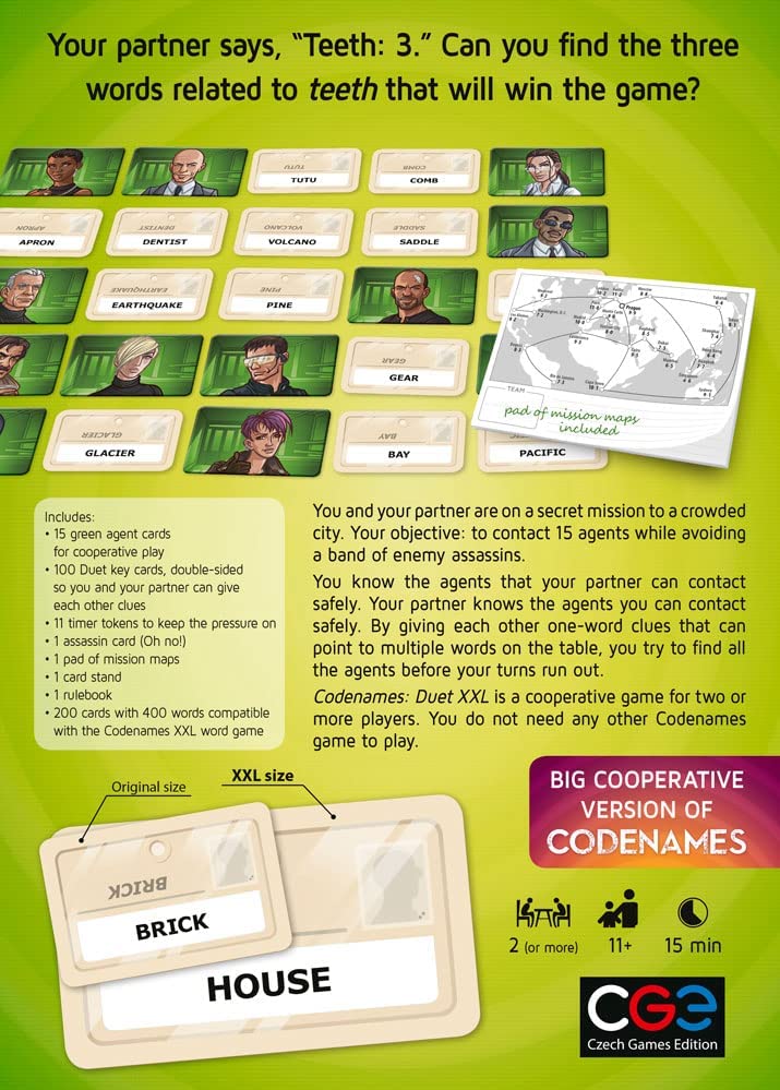 Czech Games Edition CGE00053 Codenamen Duet XXL, gemischte Farben