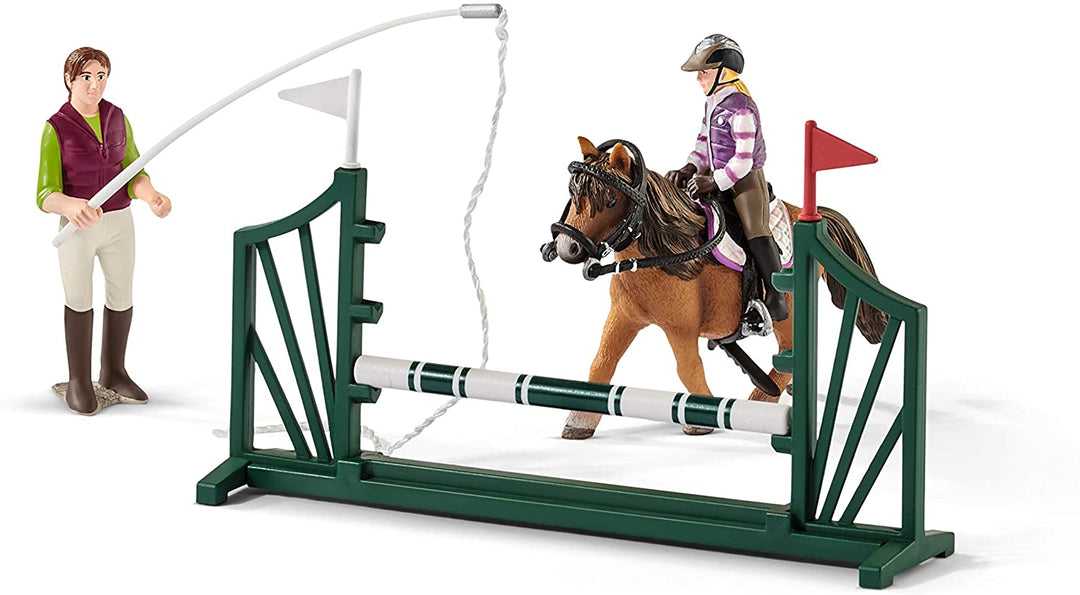 Schleich 42389 Reitschule mit Reitern und Pferden