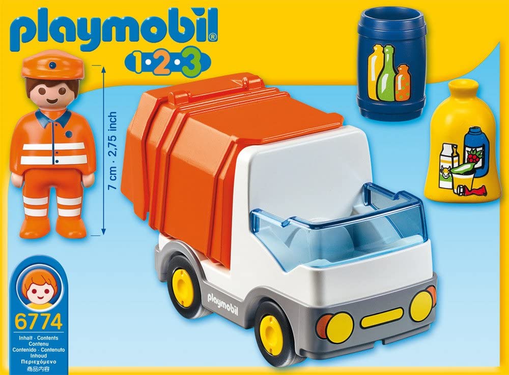 Playmobil 6774 1.2.3 Camión de reciclaje con función de clasificación