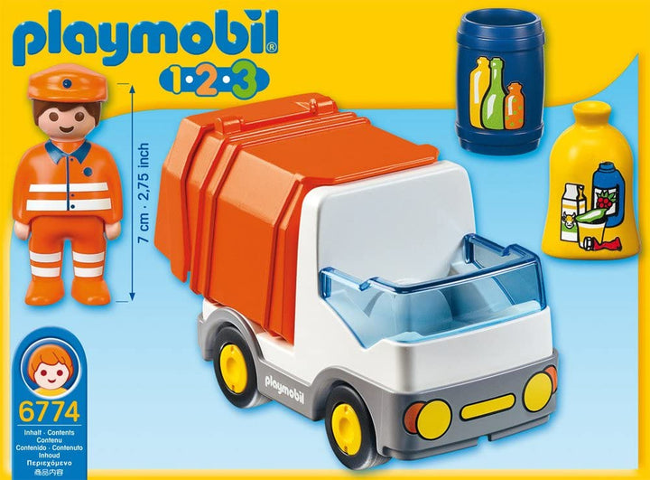 Playmobil 6774 1.2.3 Camión de reciclaje con función de clasificación