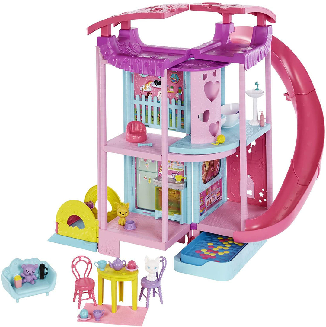 Barbie Chelsea Playhouse (~20-in) Dollhouse with Pets & 15+ Accessories