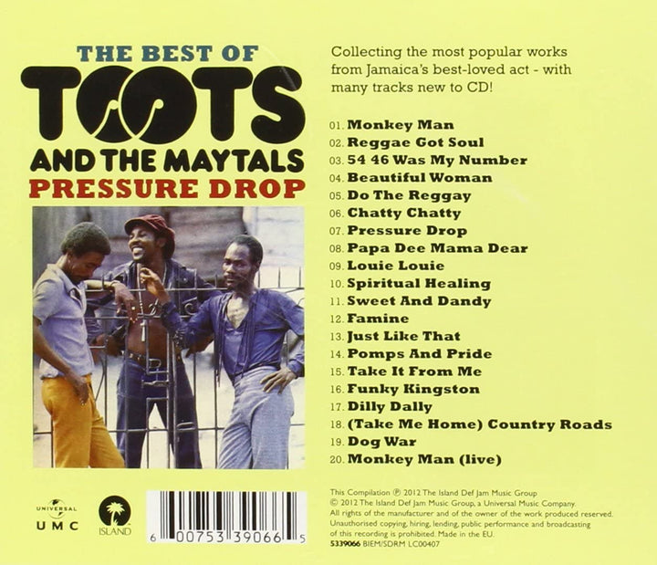 Pressure Drop - The Best Of Toots & The Maytals - Toots & The Maytals [Audio CD]